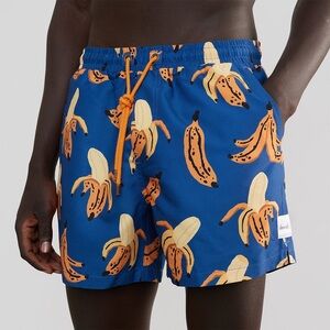 SKWOSH Bananarama Print Men's Swim Shorts Fun Beach Pool Holiday Resortwear